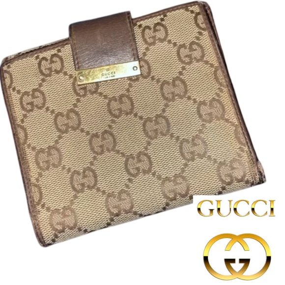Gucci Handbags - Authentic Gucci GG Wallet Canvas Leather